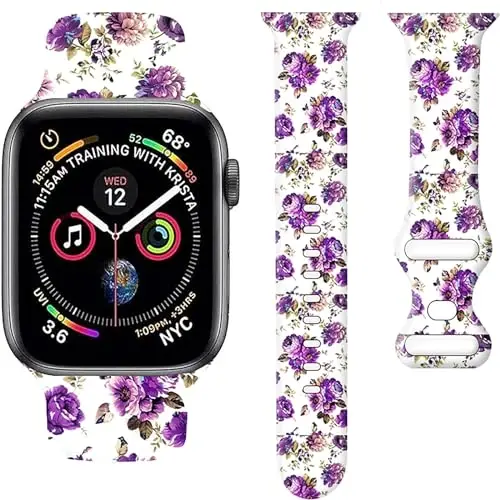 Sport Watch Bands Apple Watch Band 38mm 40mm 41mm ayollar erkaklar uchun mos, sozlanishi yumshoq silikon o'rnini bosuvchi Smartwatch bilaguzuk iWatch Series 7 6 5 4 3 2 1 SE(daih) uchun 