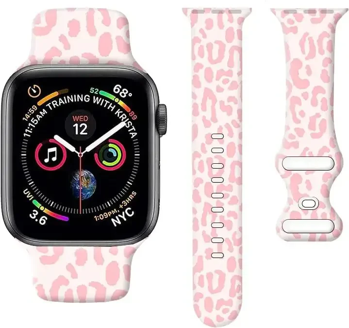 Sport Watch Bands Apple Watch Band 38mm 40mm 41mm ayollar va erkaklar uchun mos, sozlanishi mumkin bo'lgan yumshoq silikon almashtiriladigan Smartwatch bilaguzuk iWatch Series 7 6 5 4 3 2 1 SE c uchun - 1