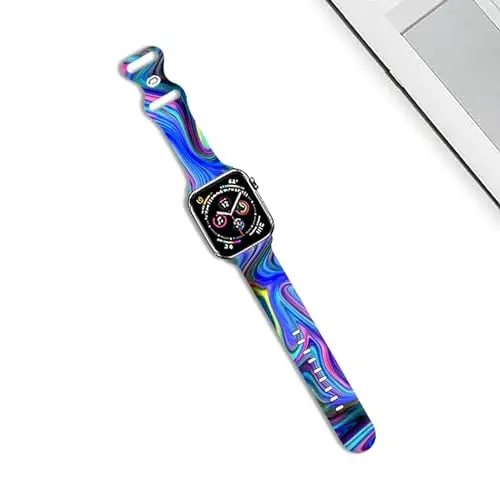Sport Watch Bands Apple Watch Band 38mm 40mm 41mm bilan mos keladi, ayollar va erkaklar uchun sozlanishi mumkin bo'lgan yumshoq silikon almashtiriladigan Smartwatch bilaguzuk iWatch Series 7 6 5 4 3 2 1 SE(daih) - 2