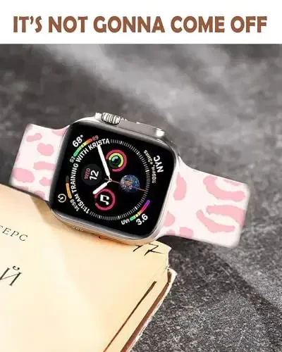 Sport Watch Bands Compatible with Apple Watch Band 38mm 40mm 41mm for Women Men, Adjustable Soft Silicone Replacement Smartwatch Wristband for iWatch Series 7 6 5 4 3 2 1 SE c - 6