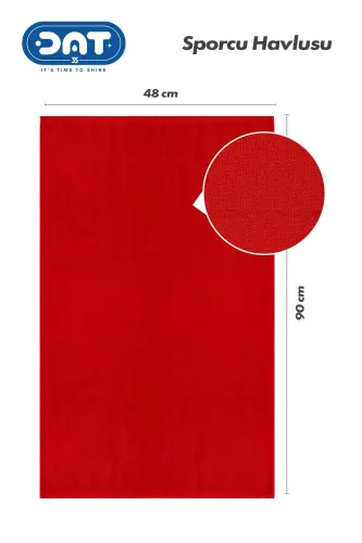 Sport zal Antibakterial sochiq – Qizil Sportchi sochiq tez quriydigan ter Microfiber-Qizil - 3