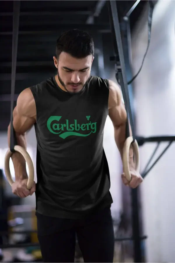 Sportchi bo'yinsiz Fitness Gym sport maykasi - 2