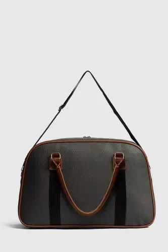 Спортивная сумка и дорожная сумка Gk25 унисекс серая-табачная - 3