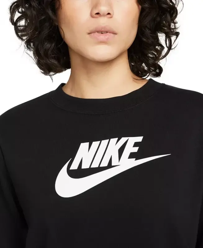 Спортивная толстовка с логотипом Women's Sportswear Club Fleece - черно-белая - 3