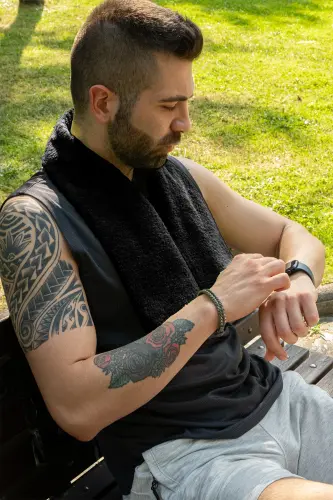 Спортивное полотенце черное 100% хлопок 30x90 см Качественное Тренажерный зал Фитнес Теннис Гольф Бокс Полотенце - 4