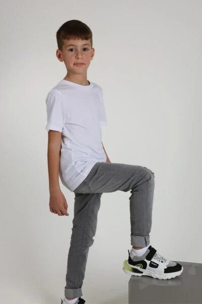 Спортивные кроссовки для мальчиков Unden с одной липучкой, эластичной вставкой и сетчатыми деталями Черный - 4