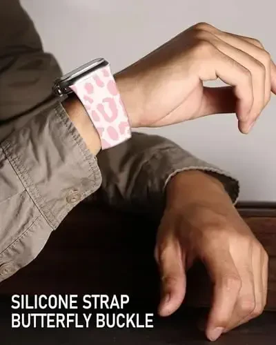 Sport Watch Bands Compatible with Apple Watch Band 38mm 40mm 41mm for Women Men, Adjustable Soft Silicone Replacement Smartwatch Wristband for iWatch Series 7 6 5 4 3 2 1 SE c - 5