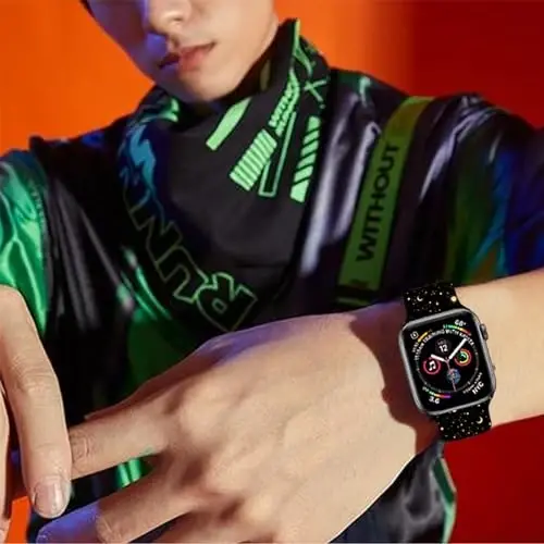 Спортивные ремешки для часов, совместимые с ремешком Apple Watch 38 мм 40 мм 41 мм для женщин и мужчин, регулируемый мягкий силиконовый сменный ремешок для умных часов для iWatch Series 7 6 5 4 3 2 1 SE(daih) - 5