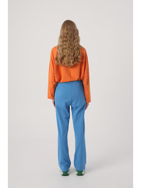 Спортивные Штаны с Карманами Сакс - Голубой - 4