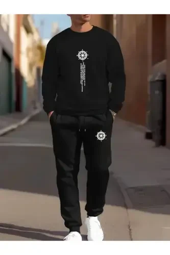 Спортивный костюм ESOFMAN с 2-мя карманами, вертикальная печать - 2