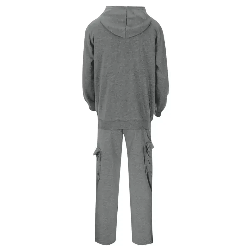 Спортивный костюм Miluxas Men Track Suits Sets Clearance, длинный рукав, молния, джоггеры и куртка, 2 предмета, серый, 6(M) - 6