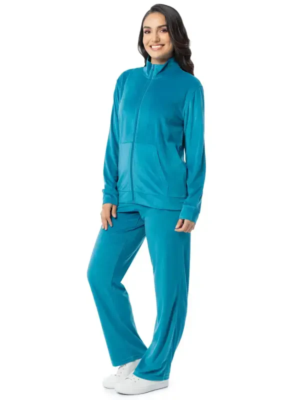 Спортивный костюм женский, велюр, молния, брюки и куртка, размеры XS-XXL - 7