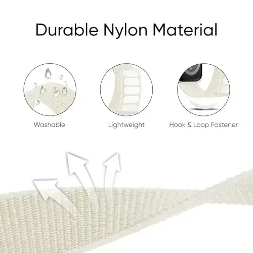 Спортивный нейлоновый ремешок 6 Pack Loop, совместимый с Apple Watch 38 мм, 40 мм, 41 мм, 42 мм, 44 мм, 45 мм, 46 мм, 49 мм для женщин и мужчин. Регулируемые дышащие плетеные ремешки для iWatch Series 10/9/8/7/6/5/4/3/SE/Ultra - 2