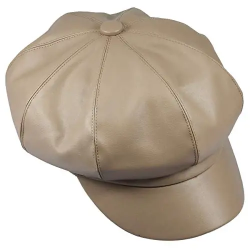Sportmusies 8 Panels Ayollar uchun Newsboy Caps, PU Charm Cabbie Rassom Shlyapa Gatsby Ivy Beret Shlyapa - SPORTMUSIES (1)
