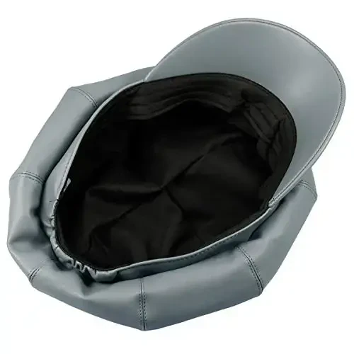 Sportmusies 8 Panels Newsboy Caps for Women, PU Leather Cabbie Painter Hat Gatsby Ivy Beret Cap - 3