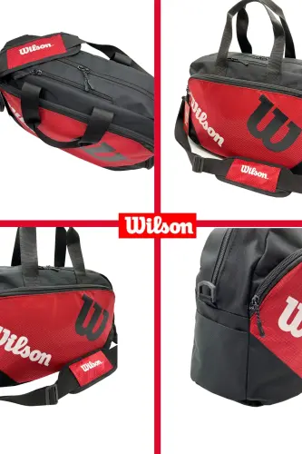 Sports And Travel Bag Black Red Hand Luggage - 6