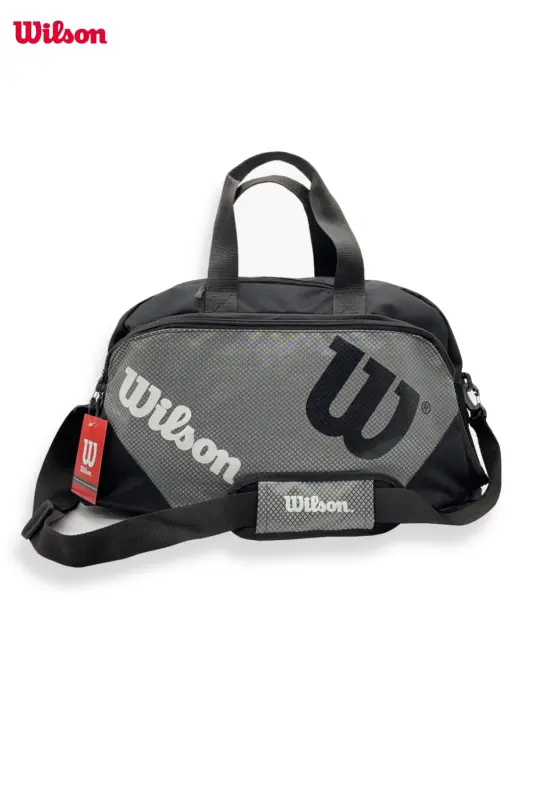 Sports Bag with Shoe Compartment Grey Gym and Travel Bag - Grey - 2