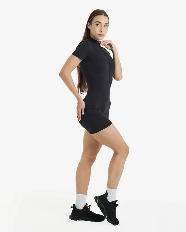 Sports Jumpsuit - BLACK - 2