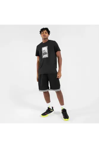 - Sports Shoes Basketball Shoes Elevate 500 Mid-Black - 1