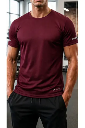 Sports T-shirt-BURGUNDY 