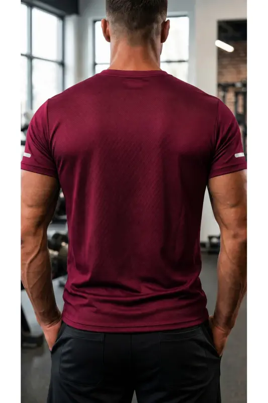 Sports T-shirt-BURGUNDY - 3