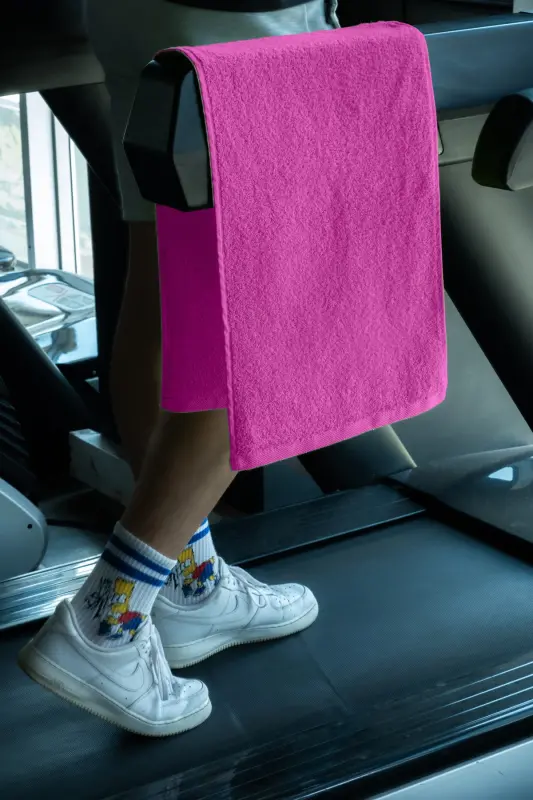 Sports Towel Pink 100% Cotton 30x90 Cm Quality - BURSA HAVLU