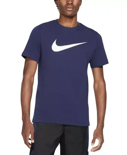 Sportswear Men's Swoosh Short-Sleeve Crewneck T-Shirt - Midnight Navy/white - 1