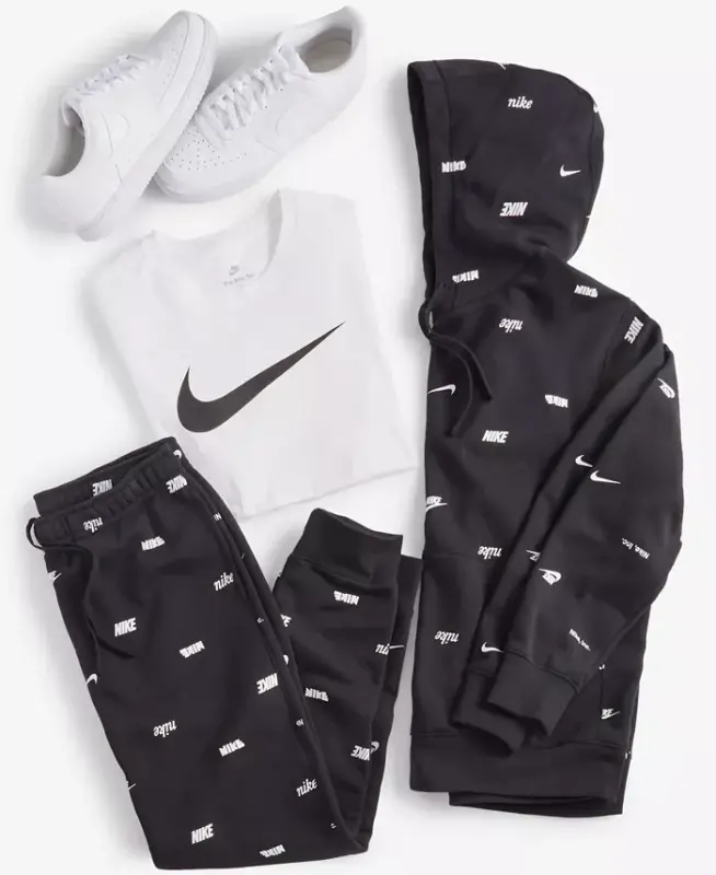 Sportswear Men's Swoosh Short-Sleeve Crewneck T-Shirt - White/Black - 4