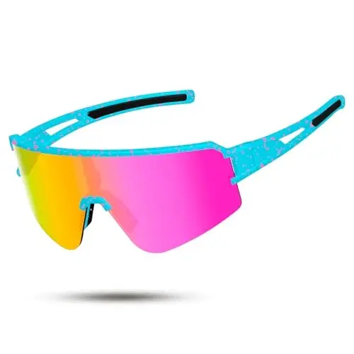 SPOSUNE Polarized Cycling Glasses for Men Women, UV400 Protection Sports Sunglasses for Baseball Running Fishing Riding - MODAZONE