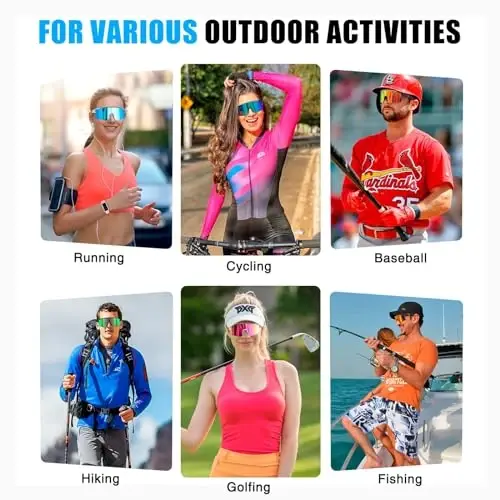SPOSUNE Polarized Cycling Glasses for Men Women, UV400 Protection Sports Sunglasses for Baseball Running Fishing Riding - MODAZONE (1)