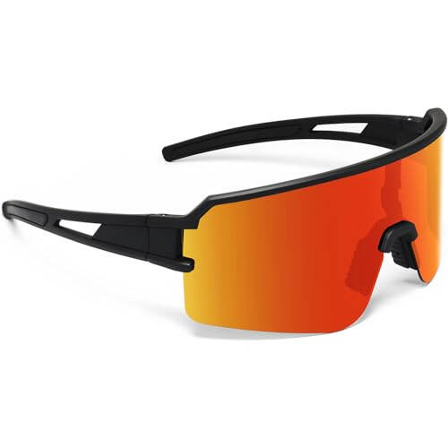 SPOSUNE Polarized Cycling Glasses for Men Women, UV400 Protection Sports Sunglasses for Baseball Running Fishing Riding - 1