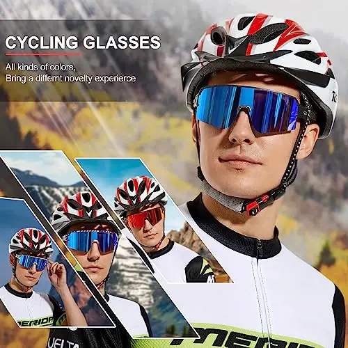SPOSUNE Polarized Cycling Glasses for Men Women, UV400 Protection Sports Sunglasses for Baseball Running Fishing Riding - MODAZONE (1)