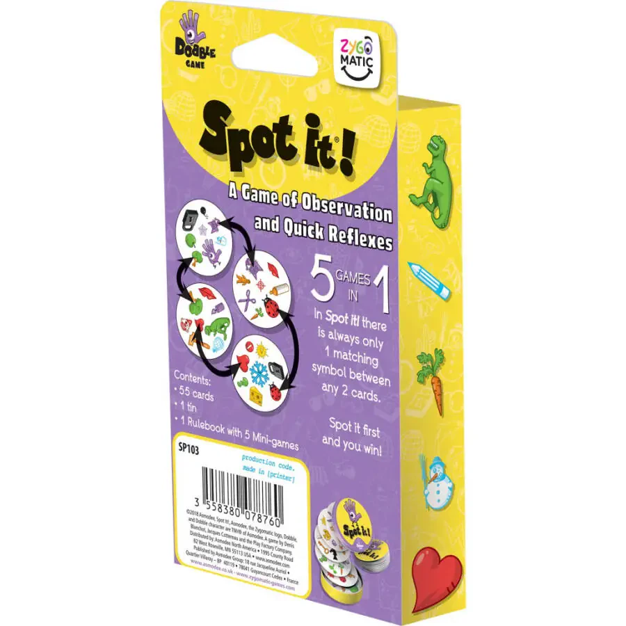 Spot It Classic Eko-Blister Oilaviy Karta O'yini, 6 yoshdan boshlab, Asmodee tomonidan - 3