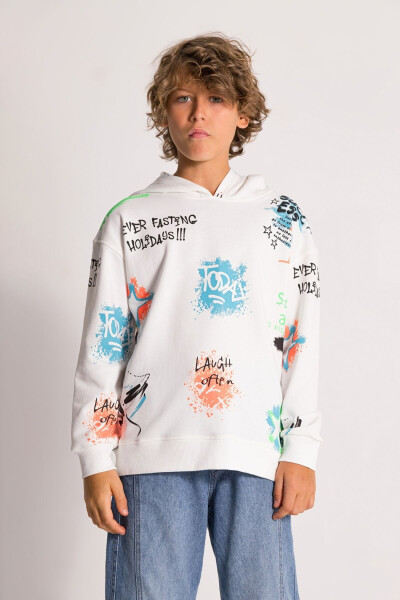 SPRAY DIGITAL PRINTED HOODIE SWEATSHIRT - 1