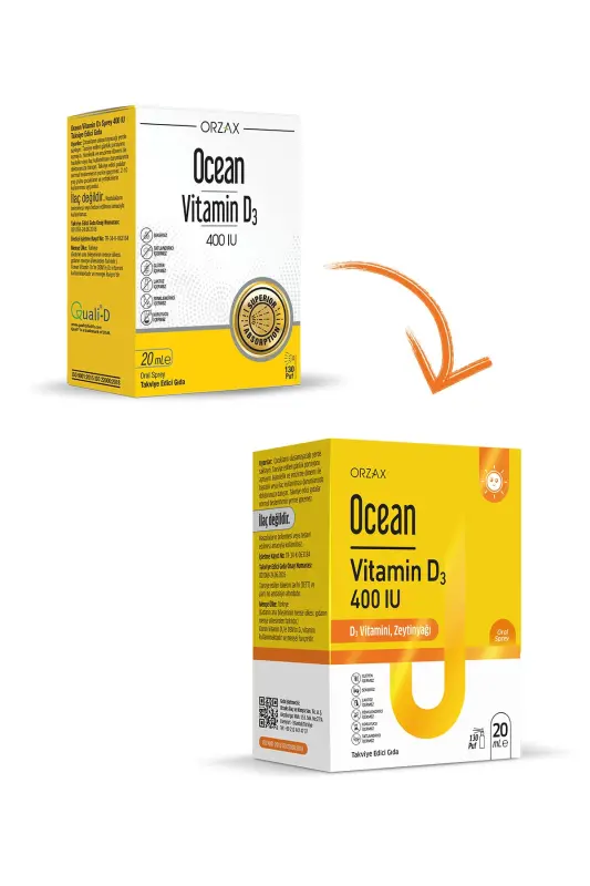 Спрей Orzax Витамин D3 400 МЕ 20 мл - OCEAN
