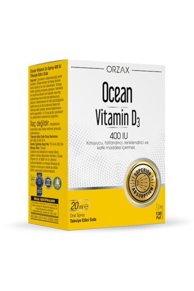 Спрей с витамином D3 400 МЕ 20 мл - OCEAN (1)