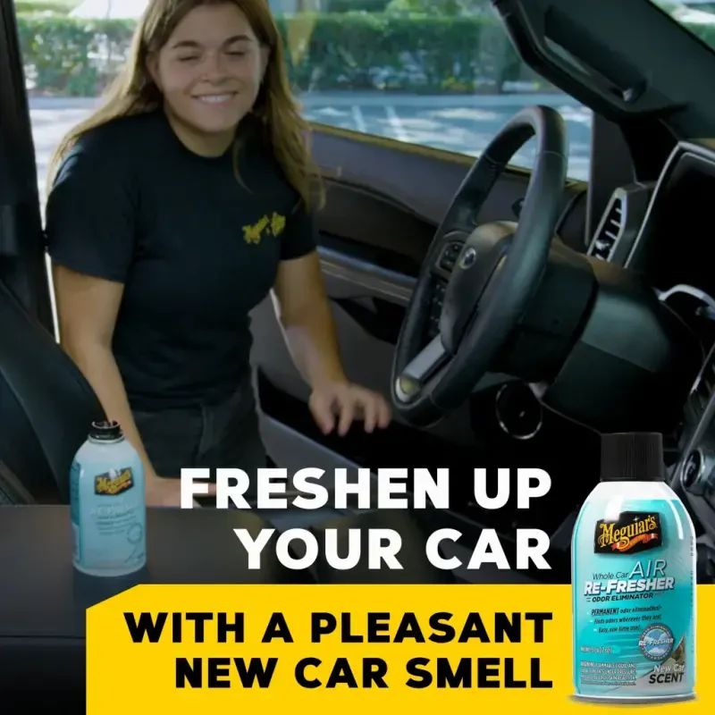 Спрей-устранитель запаха Meguiar's Whole Car Air Re-Fresher, аромат новой машины, G16402, 56 г. - 2