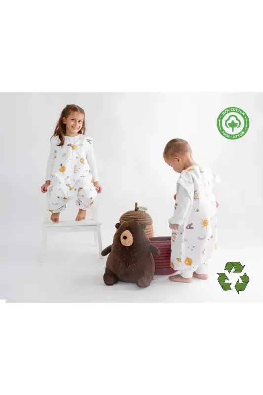 Spring Children's Sleeping Bag, Organic Cotton Muslin Baby Sleeping Bag, Double Layer Sleeveless Sleepsuit - LAS VIVAS KIDS