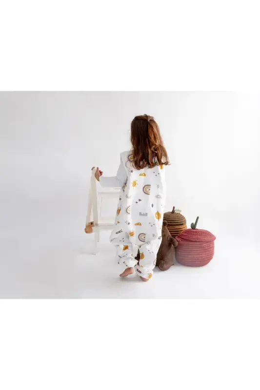 Spring Children's Sleeping Bag, Organic Cotton Muslin Baby Sleeping Bag, Double Layer Sleeveless Sleepsuit - 2