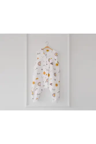 Spring Children's Sleeping Bag, Organic Cotton Muslin Baby Sleeping Bag, Double Layer Sleeveless Sleepsuit - 4