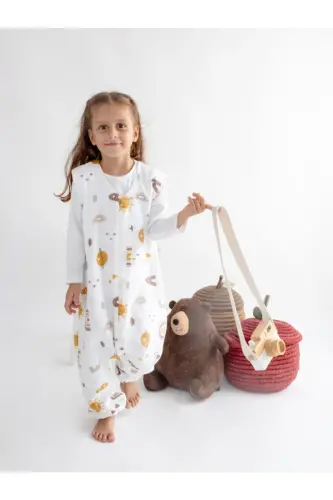 Spring Children's Sleeping Bag, Organic Cotton Muslin Baby Sleeping Bag, Double Layer Sleeveless Sleepsuit - 6