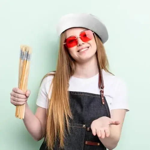 Spring Summer Beret All-Match Hat Fashion Painter Hat for Adults (White) - 6