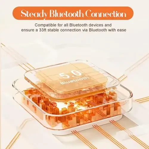 SpringFlora Retro Bluetooth karnaychasi, uyda tashqi sayohat uchun TWS bilan yoqimli mini portativ simsiz karnay, Vintage dekor, qizlar, o'smirlar, ayollar uchun sovg'alar, och pushti - 4