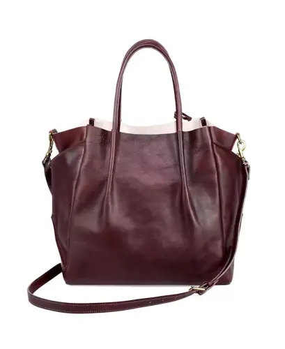 Sprout Land Extra-Large Leather Tote Bag - Rusty Red - 10