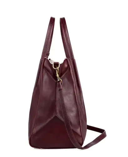 Sprout Land Extra-Large Leather Tote Bag - Rusty Red - OLD TREND (1)