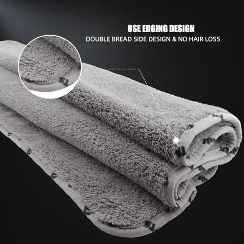 SPTA Absorbent and Soft Microfiber Towels for Cars, 1Pack Large Microfiber Drying Towel Without Scratches or Water Spots, 26.4 x 38.2 inch, Grey-MT035 - SPTA (1)