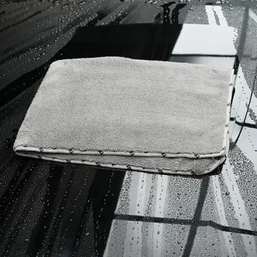 SPTA Absorbent and Soft Microfiber Towels for Cars, 1Pack Large Microfiber Drying Towel Without Scratches or Water Spots, 26.4 x 38.2 inch, Grey-MT035 - 6