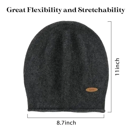 spxkd Slouchy Knit Beanie Hats for Women Winter Warm CasModazoneere Knitted Wool Hats Soft Ski Cap Ladies Beanies Chemo Hat - 3