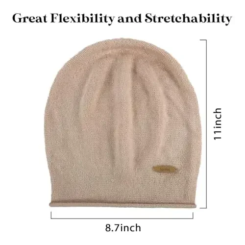 spxkd Slouchy Knit Beanie Hats for Women Winter Warm CasModazoneere Knitted Wool Hats Soft Ski Cap Ladies Beanies Chemo Hat - 2