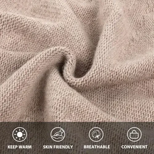 spxkd Slouchy Knit Beanie Hats for Women Winter Warm CasModazoneere Knitted Wool Hats Soft Ski Cap Ladies Beanies Chemo Hat - 3